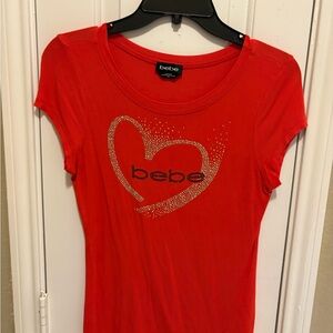 Bebe Vibrant Red Top